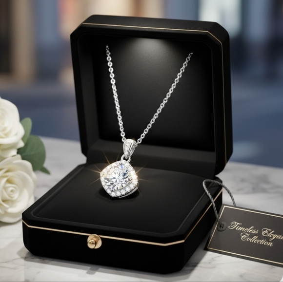 Moissanite Jewelry - Moissanite Classic Pendant Necklace